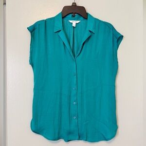 Nine West Teal Button-Up Blouse - Brand New Condition